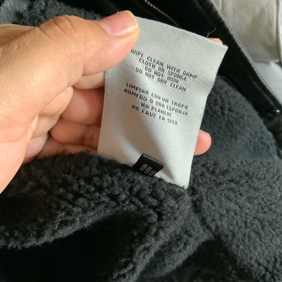 LEVI’S vintage black faux leather trucker motorcycle jacket zippers - Picture 15 of 16